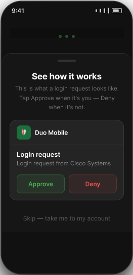 See how it works — practice push preview screen