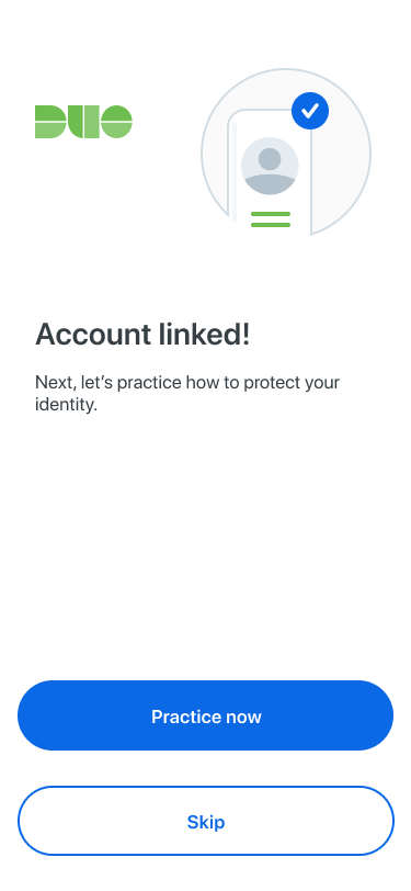 Account Linked screen